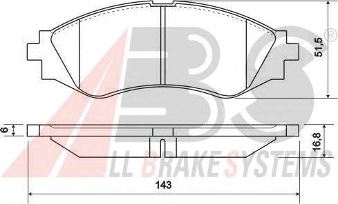 Brake Pad Set, disc brake 37055