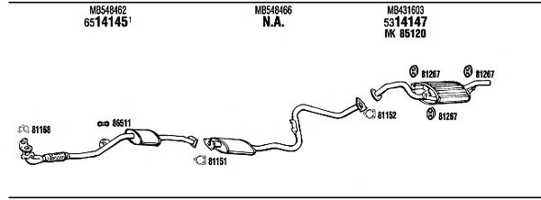 Udstødningssystem MI41012A