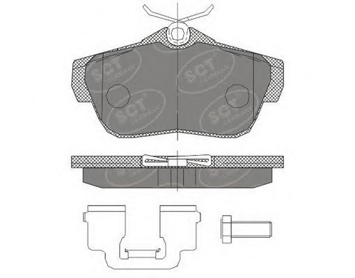 Комплект тормозных колодок, дисковый тормоз SP 460