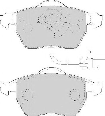 Комплект тормозных колодок, дисковый тормоз FD7145A