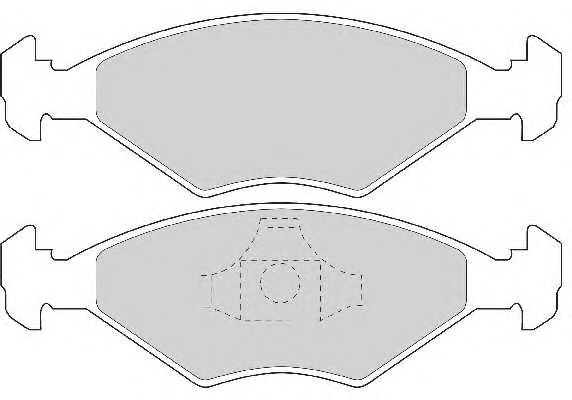 Комплект тормозных колодок, дисковый тормоз FD6725A