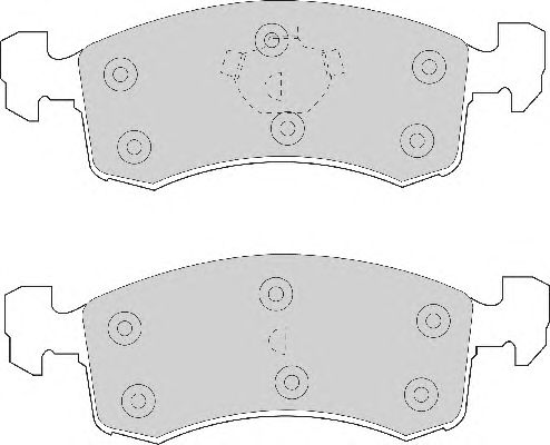 Комплект тормозных колодок, дисковый тормоз FD6512A