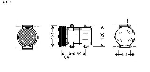 Kompressor, klimaanlegg FDK167