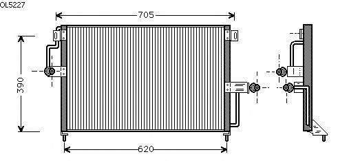 Condensador, ar condicionado OL5227