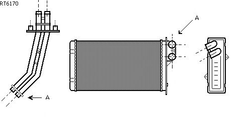 Permutador de calor, aquecimento do habitáculo RT6170