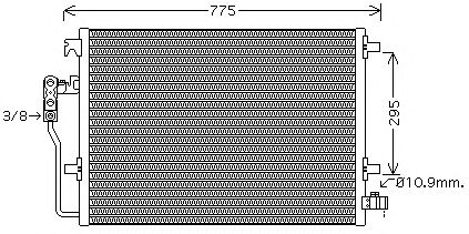 Condensador, ar condicionado 717M83