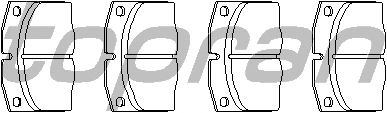 Комплект тормозных колодок, дисковый тормоз 202 454