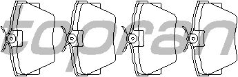 Комплект тормозных колодок, дисковый тормоз 207 090