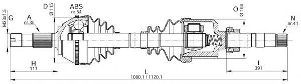 Albero motore/Semiasse DRS6156.00