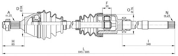 Albero motore/Semiasse DRS6195.00