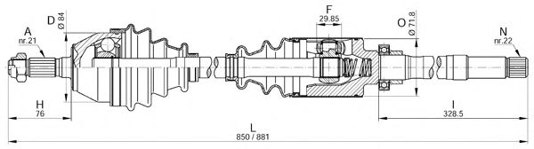 Albero motore/Semiasse DRS6199.00