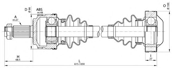 Albero motore/Semiasse DRS6216.00