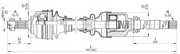 Albero motore/Semiasse DRS6248.00