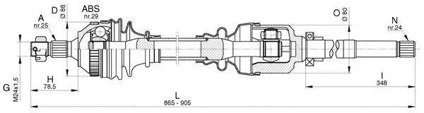 Albero motore/Semiasse DRS6331.00