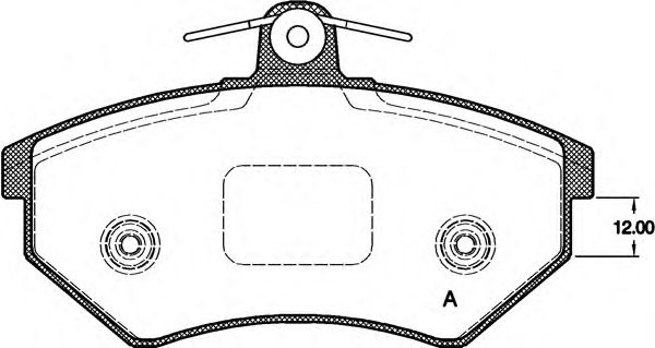 Комплект тормозных колодок, дисковый тормоз BPA0134.40