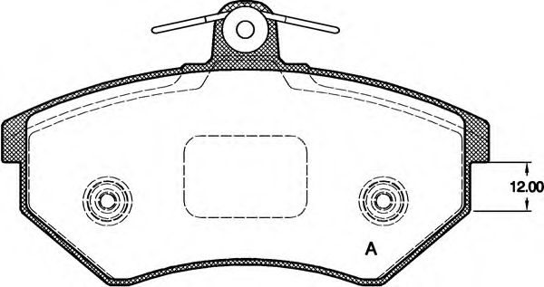 Комплект тормозных колодок, дисковый тормоз BPA0134.50
