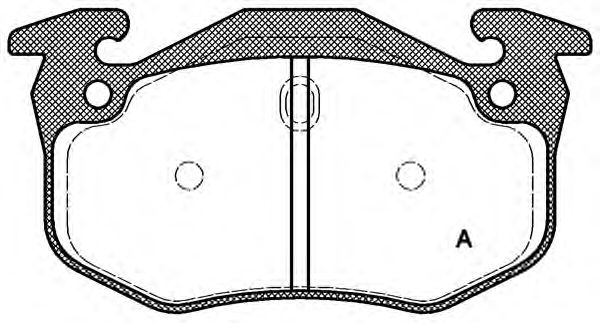 Комплект тормозных колодок, дисковый тормоз BPA0144.70