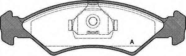 Комплект тормозных колодок, дисковый тормоз BPA0168.00
