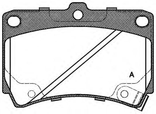 Kit de plaquettes de frein, frein à disque BPA0212.42