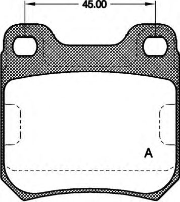 Комплект тормозных колодок, дисковый тормоз BPA0239.00