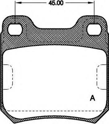 Комплект тормозных колодок, дисковый тормоз BPA0239.40