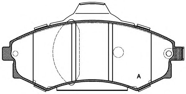 Комплект тормозных колодок, дисковый тормоз BPA0318.92