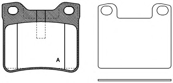Комплект тормозных колодок, дисковый тормоз BPA0321.10