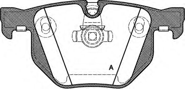 Kit de plaquettes de frein, frein à disque BPA0381.60