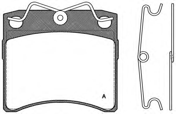 Комплект тормозных колодок, дисковый тормоз BPA0385.00