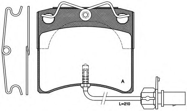 Комплект тормозных колодок, дисковый тормоз BPA0385.11
