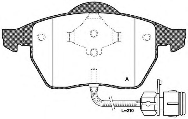 Kit de plaquettes de frein, frein à disque BPA0390.02