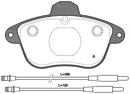 Комплект тормозных колодок, дисковый тормоз BPA0401.14