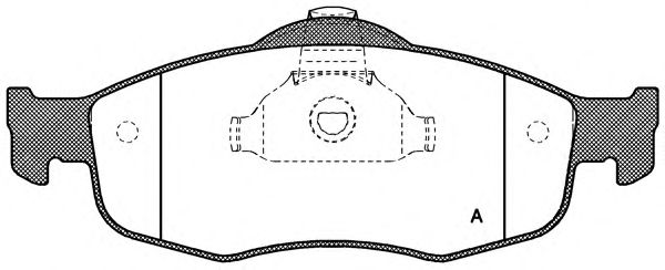 Комплект тормозных колодок, дисковый тормоз BPA0432.00