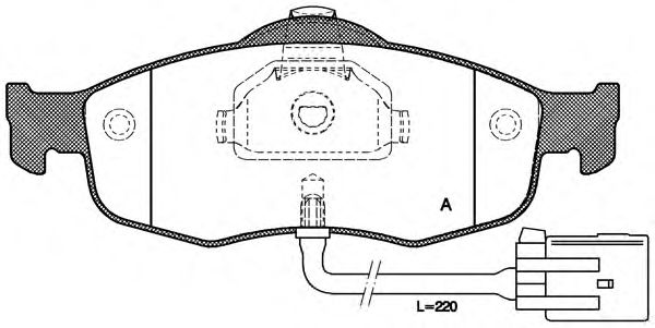 Комплект тормозных колодок, дисковый тормоз BPA0432.02