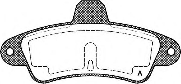 Комплект тормозных колодок, дисковый тормоз BPA0433.00