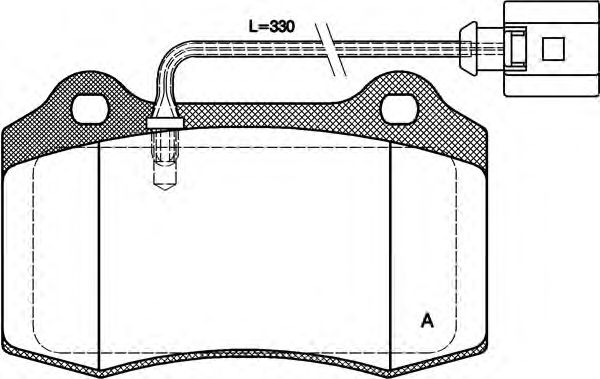 Kit de plaquettes de frein, frein à disque BPA0434.01