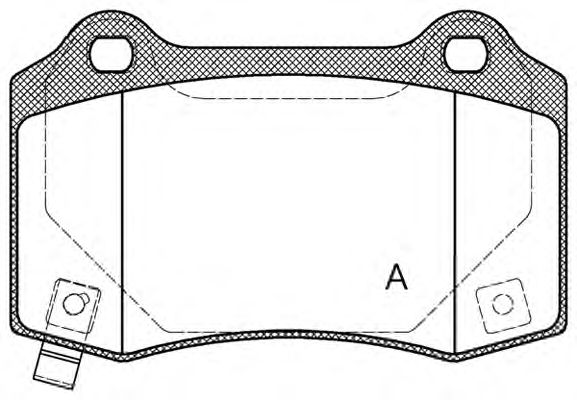 Комплект тормозных колодок, дисковый тормоз BPA0434.54
