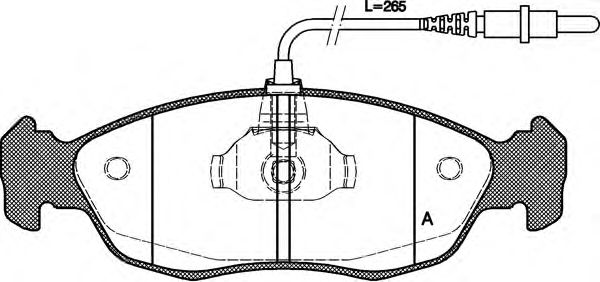 Kit de plaquettes de frein, frein à disque BPA0461.02