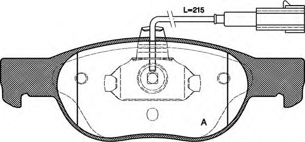 Комплект тормозных колодок, дисковый тормоз BPA0588.31