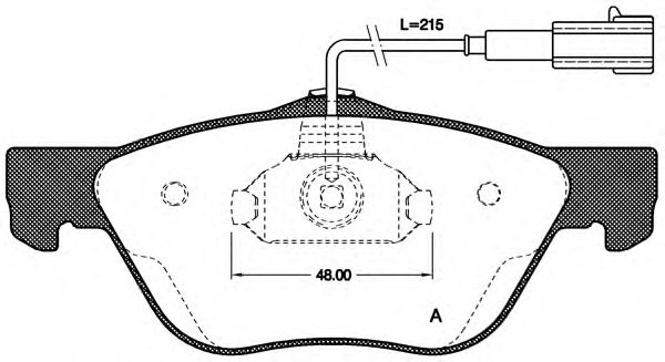 Kit de plaquettes de frein, frein à disque BPA0589.21