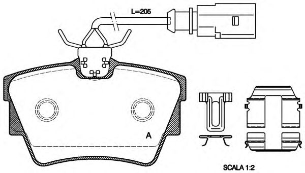 Комплект тормозных колодок, дисковый тормоз BPA0591.12