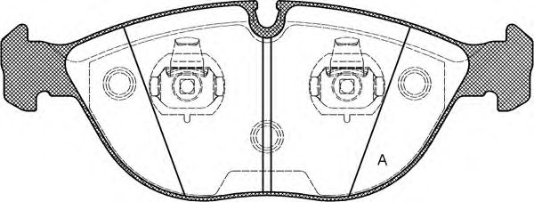 Комплект тормозных колодок, дисковый тормоз BPA0597.00