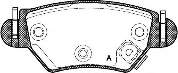 Комплект тормозных колодок, дисковый тормоз BPA0685.22