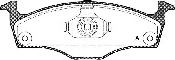 Комплект тормозных колодок, дисковый тормоз BPA0718.00