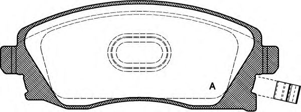 Комплект тормозных колодок, дисковый тормоз BPA0774.12