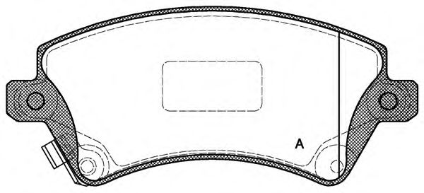 Комплект тормозных колодок, дисковый тормоз BPA0822.12