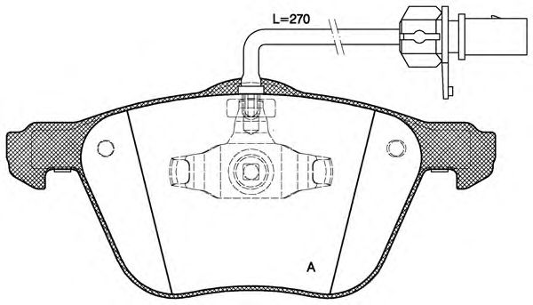 Комплект тормозных колодок, дисковый тормоз BPA0836.02