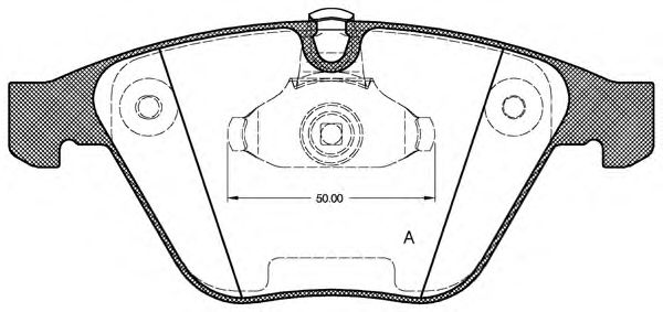 Комплект тормозных колодок, дисковый тормоз BPA0857.00