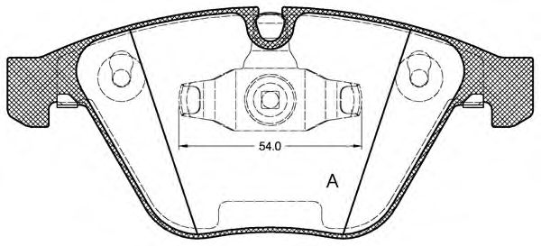 Комплект тормозных колодок, дисковый тормоз BPA0857.10