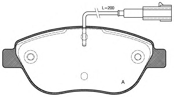 Комплект тормозных колодок, дисковый тормоз BPA0859.01